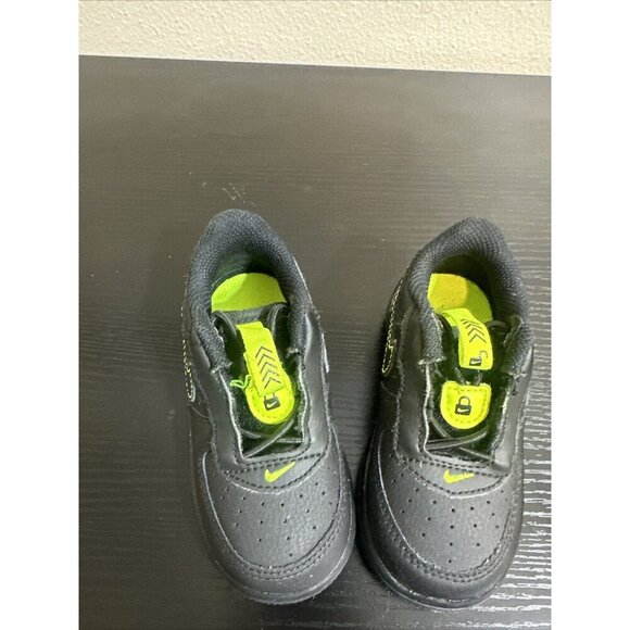 Toddlers Air Force 1 Black Lime Green Size 6C - Picture 4 of 8